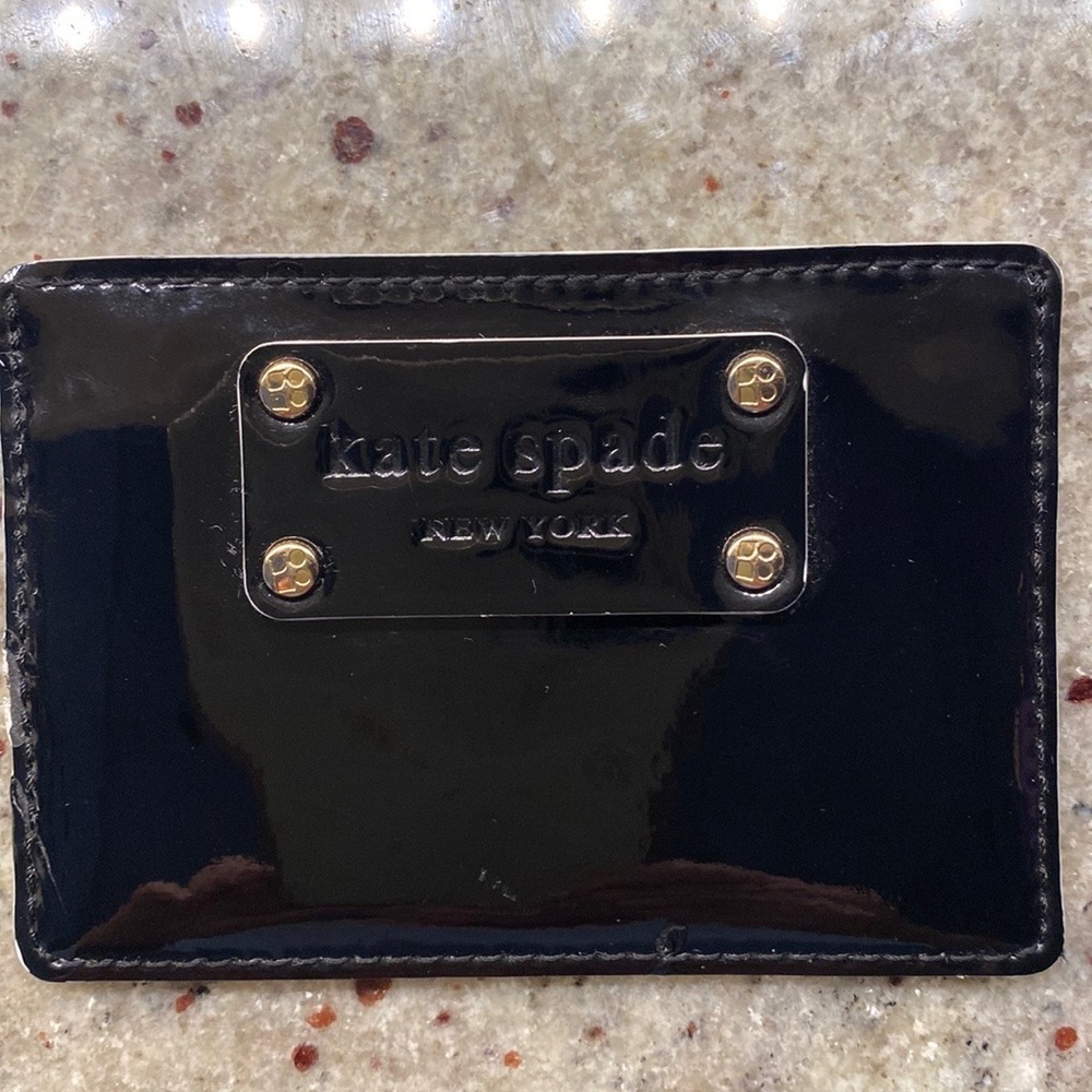 Kate Spade Black Patent Leather Mini Wallet